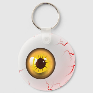 Yellow Horror Eyeball Keychain