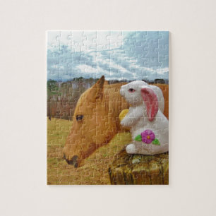 Yellow Horse, Spring Rabbit Jigsaw Puzzle