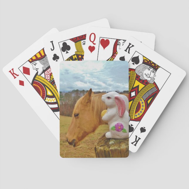 Yellow Horse, Spring Rabbit Playing Cards (Back)