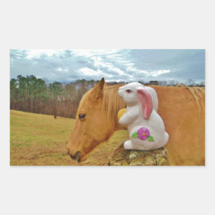 Yellow Horse, Spring Rabbit Sticker
