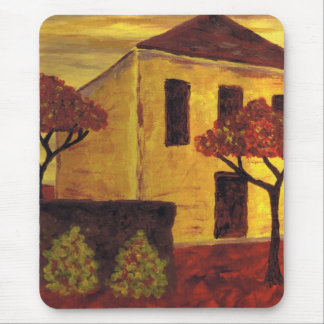 Yellow House Mouse Pad