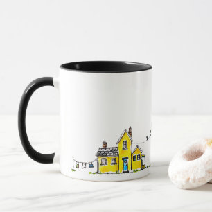 Yellow House With Laundry Mug