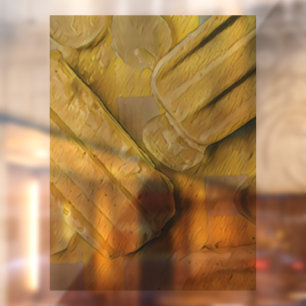 Yellow ice cream cone popsicle window cling