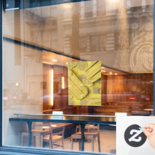 Yellow ice cream cone popsicle window cling