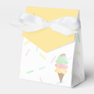 Yellow Ice Cream Party Favor Box