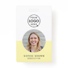 Yellow ID Card | Modern Stylish Photo Logo QR
