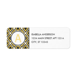 Yellow Ikat Monogram