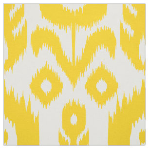 Yellow Ikat Pattern Fabric