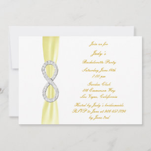 Yellow Infinity Bachelorette Party Invitation