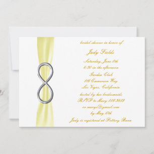 Yellow Infinity Bridal Shower Invitation