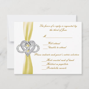 Yellow Infinity Heart Response Card