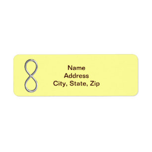 Yellow Infinity Wedding Address Labels