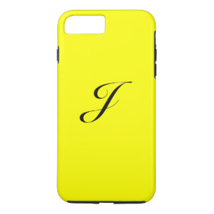 Yellow Initial Monogram Protective iPhone Case