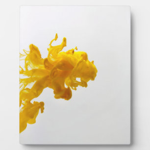Yellow Ink Drop Photography 8x10 with Easle Plaque