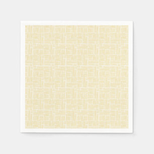 Yellow ink roller stripes on white napkin