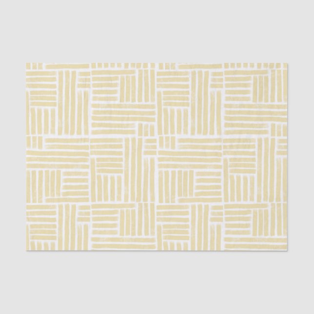 Yellow ink stripes tissue paper (Front)