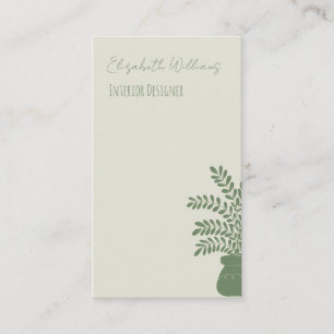 Yellow Interior Decorator Vertical Business Cards