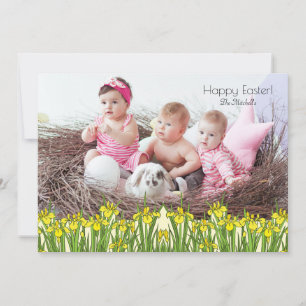 Yellow Iris 3 Photo Easter Card