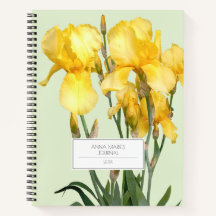 Yellow Iris Customizable Name Light Lemon Green