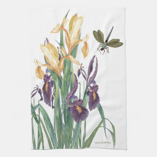 Yellow Iris Kitchen Towel
