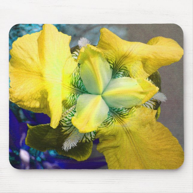 Yellow Iris Mousepad (Front)