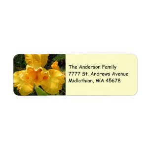 Yellow Iris Return Address Avery Label