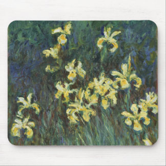 Yellow Irises by Claude Monet, Vintage Fine Art Mouse Pad