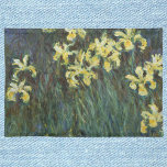 Yellow Irises by Claude Monet, Vintage Fine Art Placemat<br><div class="desc">Yellow Irises (1914-1917) by Claude Monet is a vintage impressionist fine art nature painting featuring blooming yellow iris flowers growing in a garden. About the artist: Claude Monet (1840-1926) was a founder of the French impressionist painting movement with most of his paintings being "en plein air" (in the open air)...</div>