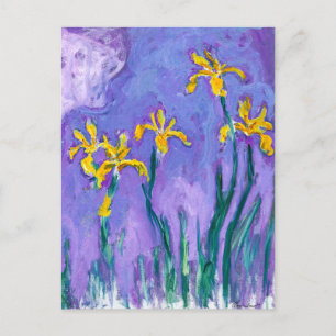 Yellow Irises with Pink Cloud   Claude Monet   Postcard
