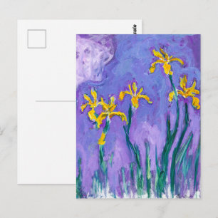 Yellow Irises with Pink Cloud   Claude Monet   Postcard