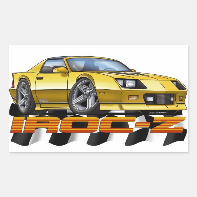 Yellow IROC Z Sticker (Front)