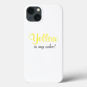 Yellow Is My Colour Girly Quote  iPhone 13 Case