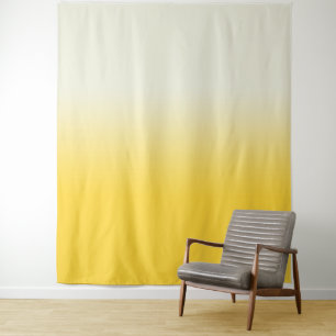 Yellow & Ivory Gradient Ombre Photo Backdrop Tapestry
