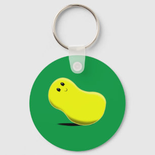 Yellow Jellybean Keychain