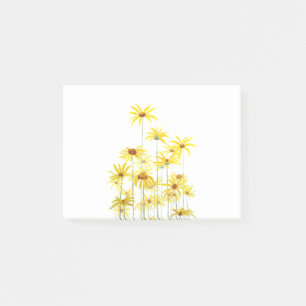 yellow Jerusalem artichoke flower watercolor Post-it Notes