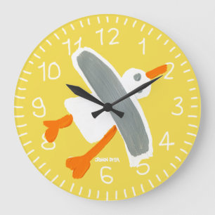Yellow John Dyer Seagull wall clock