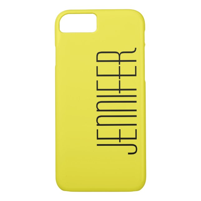 Yellow, Jumbo Name, Minimalist Case-Mate iPhone Case (Back)