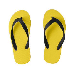 yellow kid's flip flops