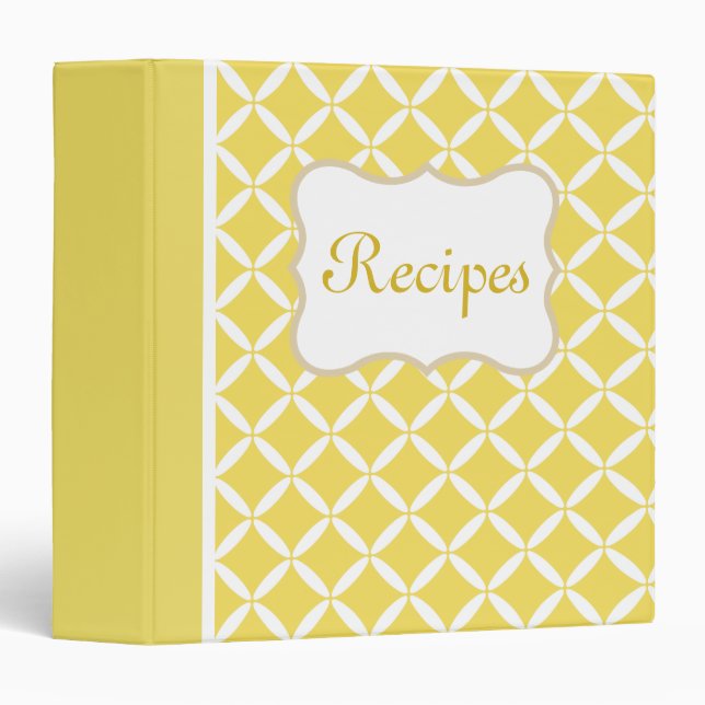 Yellow Kitchen Recette Organisateur Classeur de li (Devant/Côté)