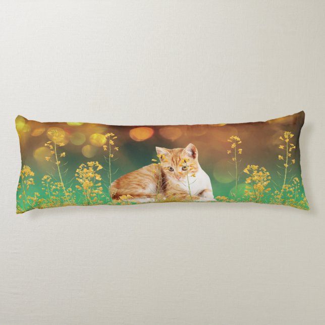 Yellow Kitty Body Pillow (Back)