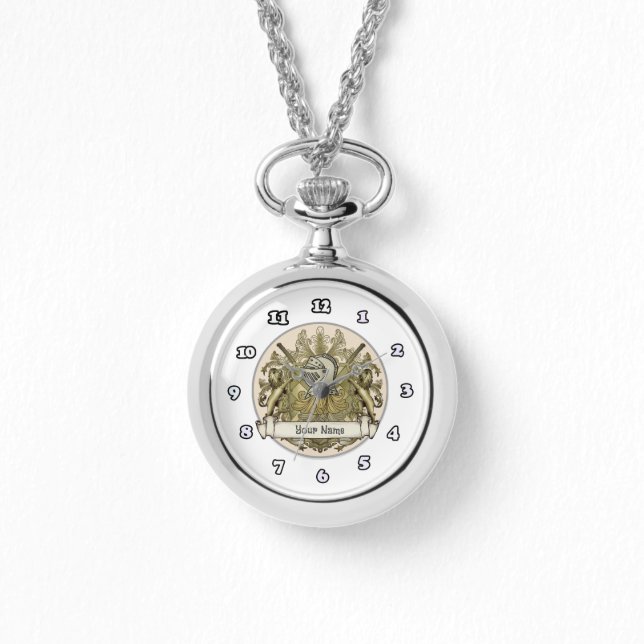 Yellow Knight Family Crest  Surname Watch (Front)