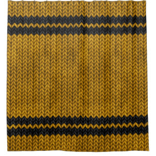 Yellow Knit-look Stripe Pattern
