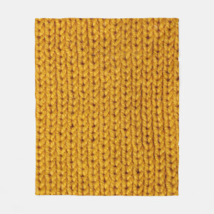 Yellow knitted wool, high-resolution texture. fleece blanket