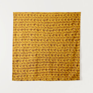 Yellow knitted wool, high-resolution texture. tapestry