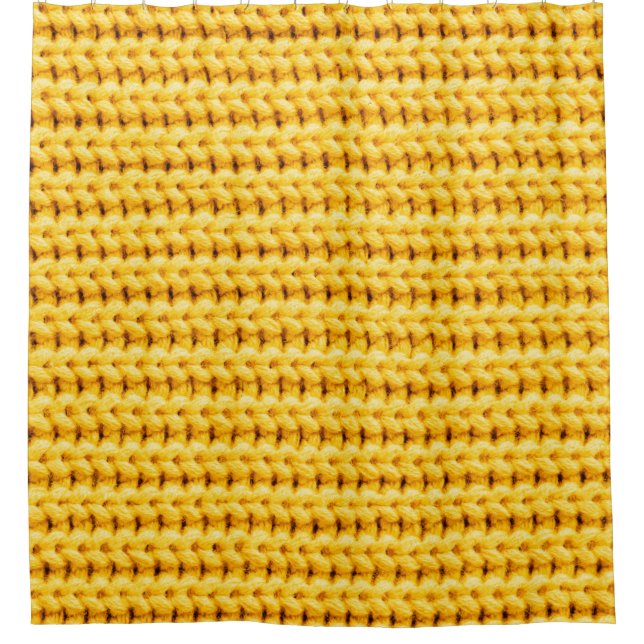Yellow knitted woolen fabric background (Front)