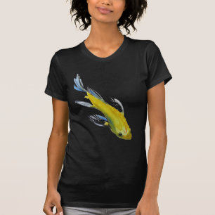 Yellow koi Japanese carp watercolour art fish T-Shirt