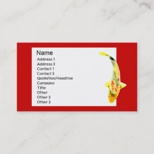 Yellow Koi Traditional Business Card