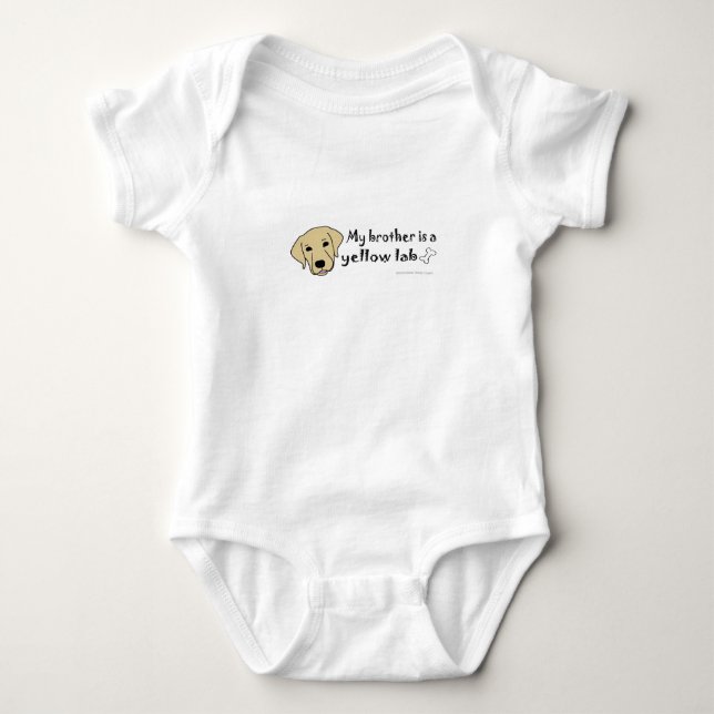 yellow lab baby bodysuit (Front)