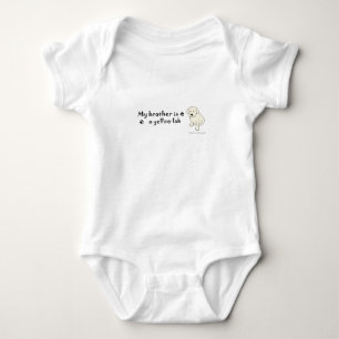 yellow lab baby bodysuit