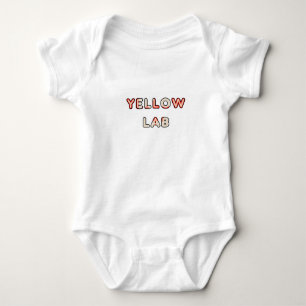 yellow lab Canadian-Flag in name Baby Bodysuit